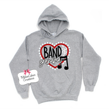 Load image into Gallery viewer, Band Grandma! Grey T-Shirt, Hoodie or Crewneck Sweatshirt, Millington Cardinal Marching Band Fundraiser, Spirit Wear! Spiritwear