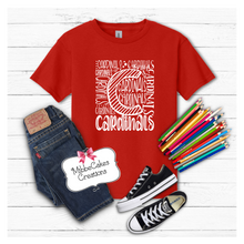 Load image into Gallery viewer, Cardinal Typography C! Red YOUTH T-Shirt, Hoodie or Crewneck Sweatshirt Millington Cardinal Spirit Wear Spiritwear
