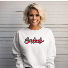 Load image into Gallery viewer, Cardinals! White ADULT T-Shirt, Hoodie or Crewneck Sweatshirt Millington Cardinal Spiritwear