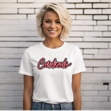 Load image into Gallery viewer, Cardinals! White ADULT T-Shirt, Hoodie or Crewneck Sweatshirt Millington Cardinal Spiritwear