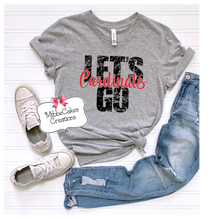 Load image into Gallery viewer, Let's Go Cardinals! YOUTH Grey T-Shirt, Hoodie or Crewneck Sweatshirt Millington Cardinal Spirit Wear! Spiritwear