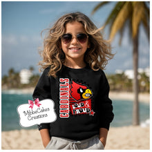 Load image into Gallery viewer, Loud and Proud! YOUTH Black T-Shirt, Hoodie or Crewneck Sweatshirt Millington Cardinal Spirit Wear! Spiritwear