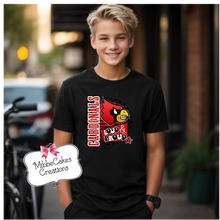 Load image into Gallery viewer, Loud and Proud! YOUTH Black T-Shirt, Hoodie or Crewneck Sweatshirt Millington Cardinal Spirit Wear! Spiritwear
