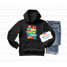 Load image into Gallery viewer, The Places You'll Go When You Read, BLACK Be Kind, Meachum Reading Fundraiser, Dr. Suess Day Reading Month T-Shirt, Hooded or Crewneck Sweatshirt Book Bookish Shirts