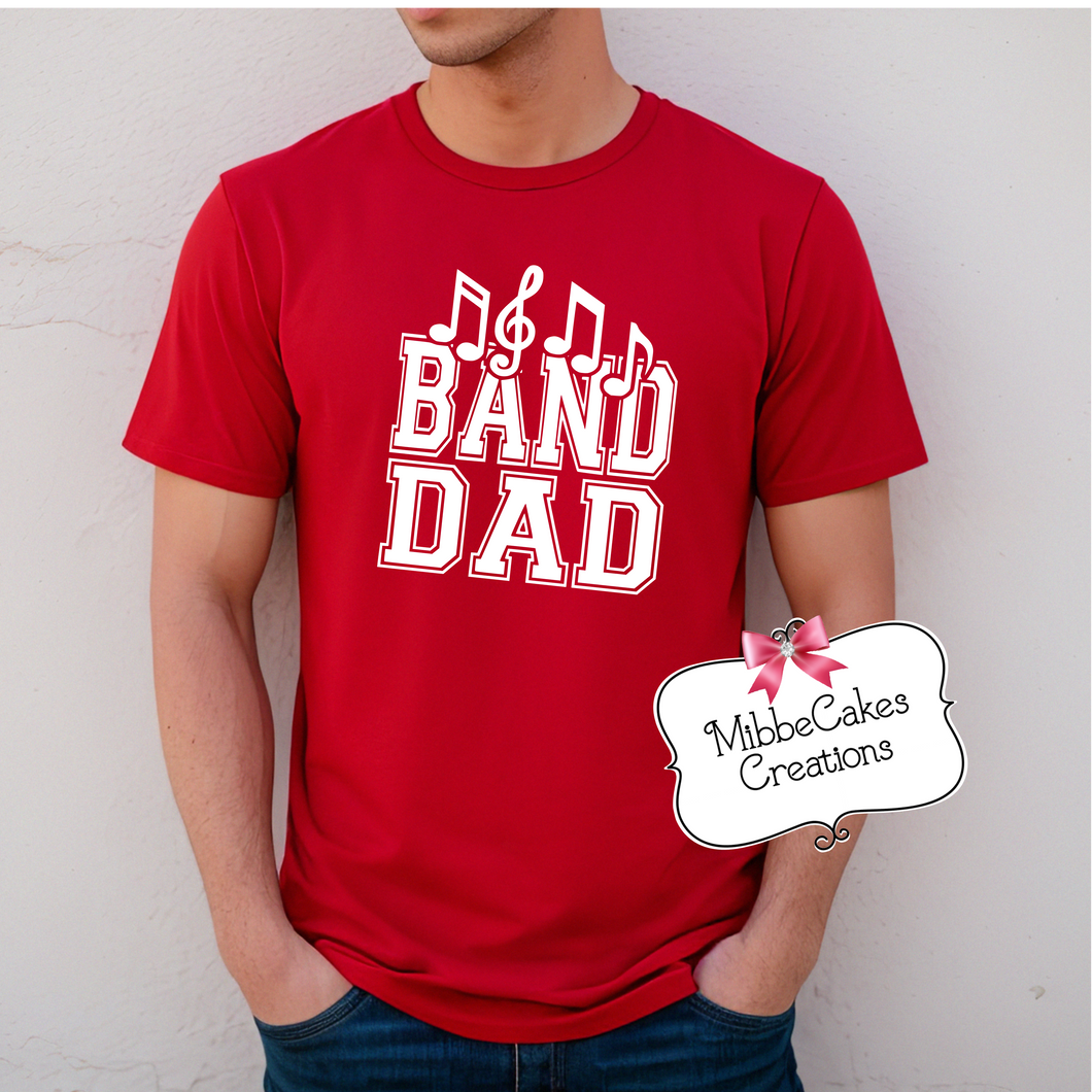 Cardinal Marching Band Dad, T-Shirt, Hoodie or Crewneck Sweatshirt, Band Fundraiser, Millington Spirit Wear! Spiritwear