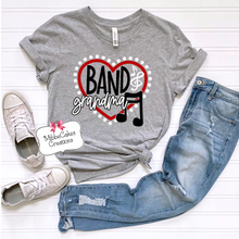 Load image into Gallery viewer, Band Grandma! Grey T-Shirt, Hoodie or Crewneck Sweatshirt, Millington Cardinal Marching Band Fundraiser, Spirit Wear! Spiritwear
