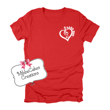 Load image into Gallery viewer, Cardinal Marching Band Mom, Just Here for the Halftime Show, T-Shirt, Hoodie or Crewneck Sweatshirt, Band Fundraiser, Millington Spirit Wear! Spiritwear
