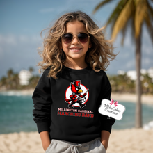 Load image into Gallery viewer, Cardinal Marching Band, YOUTH Black T-Shirt, Hoodie or Crewneck Sweatshirt, Band Fundraiser, Millington Cardinals Spirit Wear! Spiritwear
