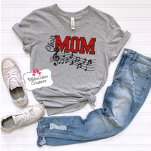 Load image into Gallery viewer, Choir Mom, Grey T-Shirt, Hoodie or Crewneck Sweatshirt, Fundraiser, Millington Cardinal Spirit Wear! Spiritwear
