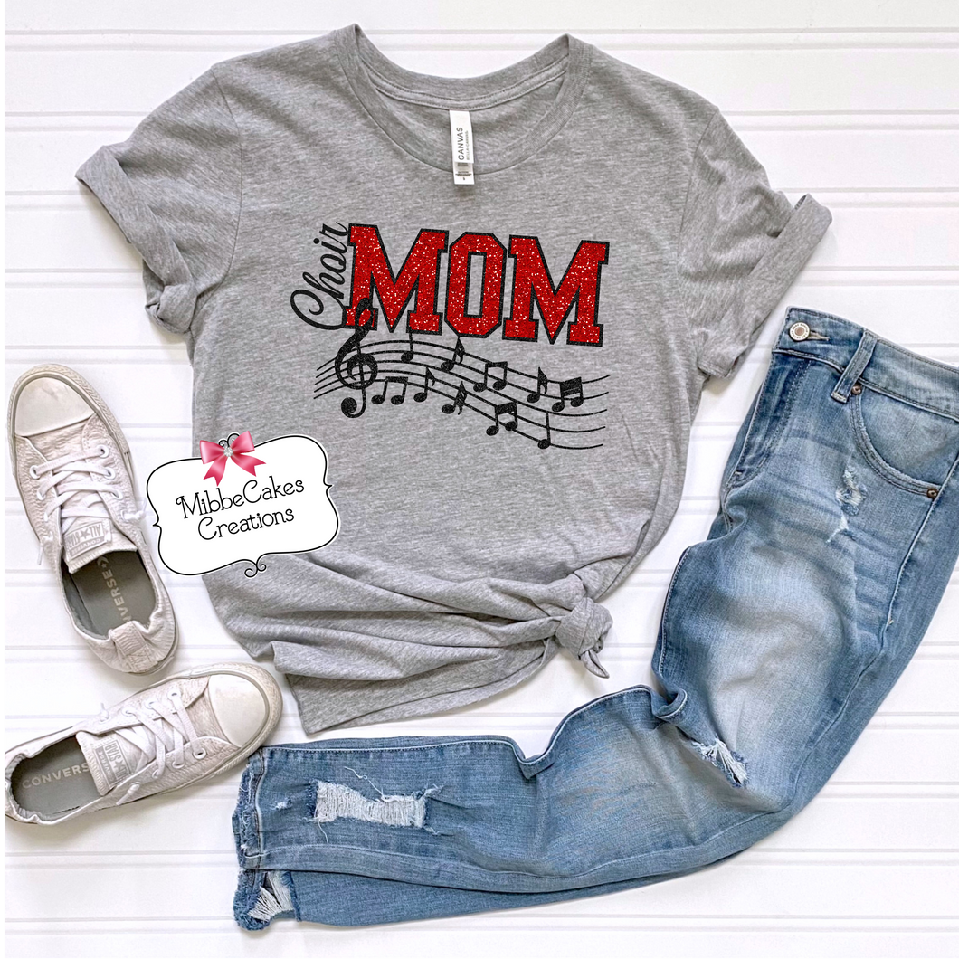 Choir Mom, Grey T-Shirt, Hoodie or Crewneck Sweatshirt, Fundraiser, Millington Cardinal Spirit Wear! Spiritwear