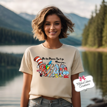 Load image into Gallery viewer, The Places You'll Go When You Read, WITH BACK PRINT! Be Kind, Meachum Reading Fundraiser, Dr. Suess Day Reading Month T-Shirt, Hooded or Crewneck Sweatshirt Book Bookish Shirts
