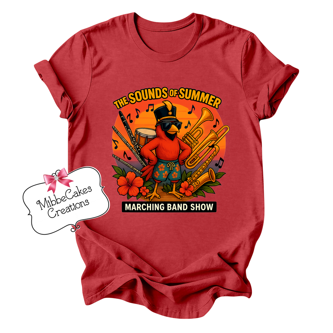 Cardinal Marching Band 2025 Souvenir Show Shirt, Just Here for the Halftime Show, T-Shirt, Hoodie or Crewneck Sweatshirt, Band Fundraiser, Millington Spirit Wear! Spiritwear