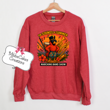 Load image into Gallery viewer, Cardinal Marching Band 2025 Souvenir Show Shirt, Just Here for the Halftime Show, T-Shirt, Hoodie or Crewneck Sweatshirt, Band Fundraiser, Millington Spirit Wear! Spiritwear
