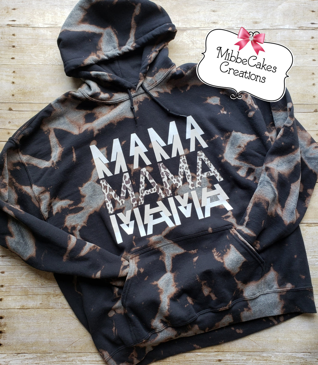 Stacked Leopard Mama Hoodie 