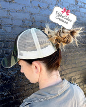 Load image into Gallery viewer, Ladies Criss Cross Back Pony Tail Baseball Cap Hat

