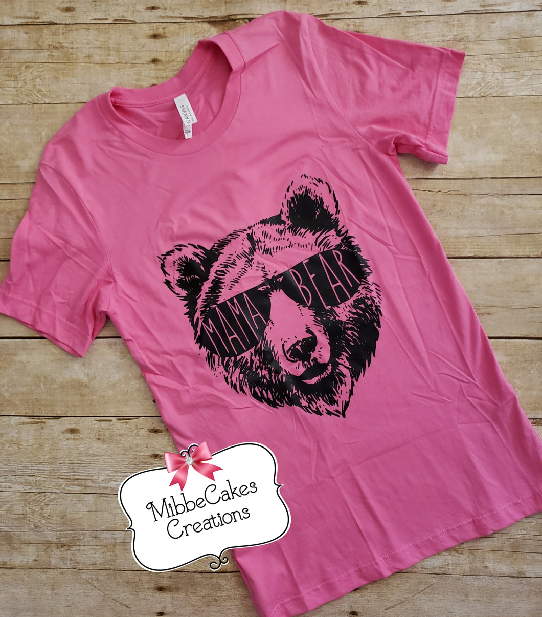 Pink Mama Bear Solid Tee 